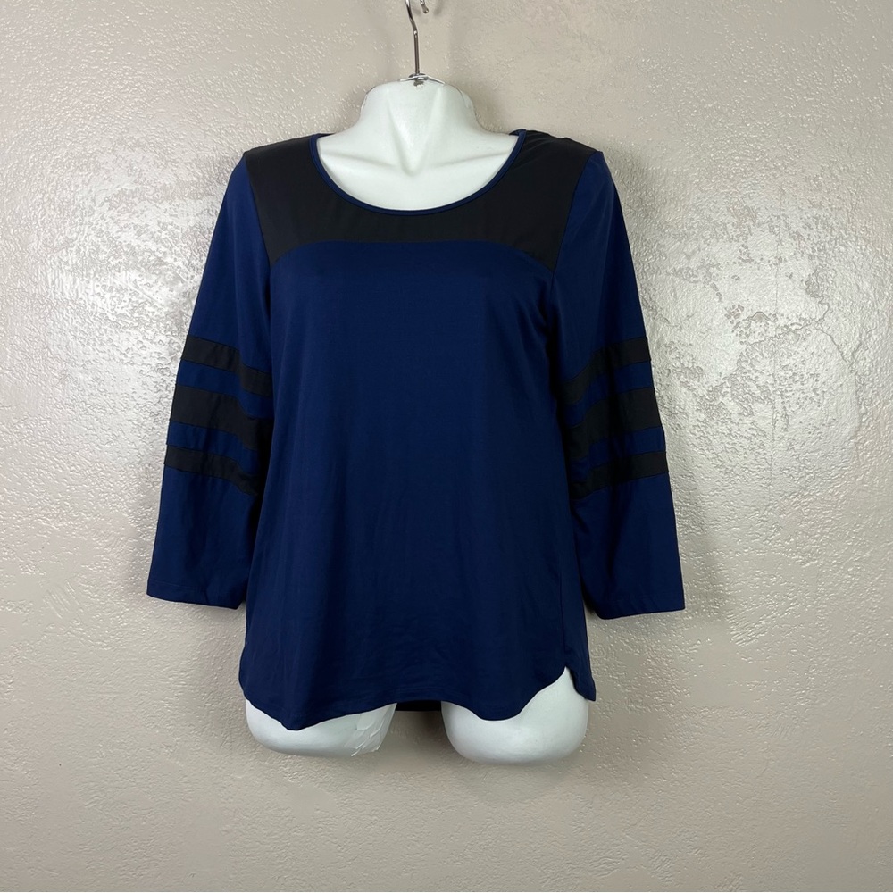 5 for $30 Hot kiss women 3/4 sleeve classic comfort black navy blue top size 1X